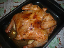 Курица, запеченная в духовке с картошкой